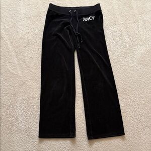 Juicy Couture Black Velour Lounge Pants